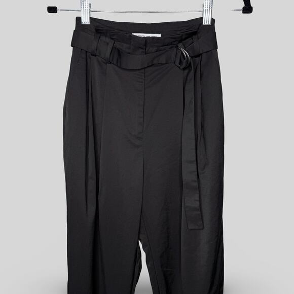 Elizabeth & James Belted Paperbag Black Pants - Picture 4 of 7
